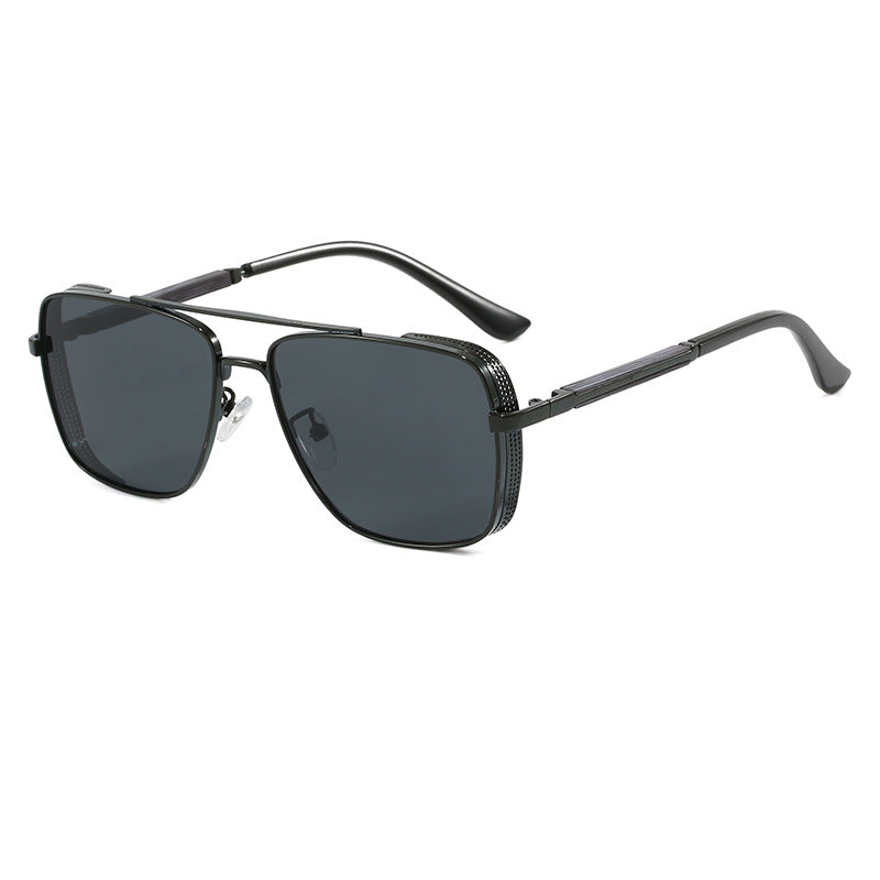 Damen modische quadratische Sonnenbrille mit luxuriösen Metallakzenten Karnz
