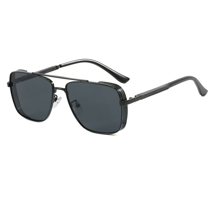 Damen modische quadratische Sonnenbrille mit luxuriösen Metallakzenten Karnz