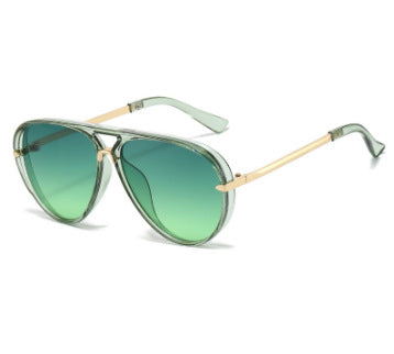 Elegante Aviator-Sonnenbrille mit goldenen Akzenten Karnz