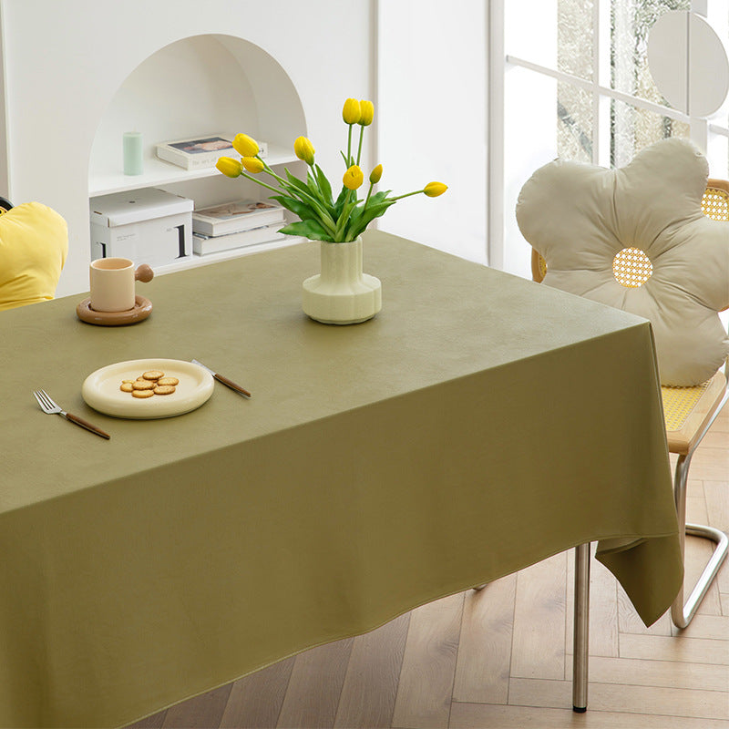 Pflegeleichte rechteckige Tischdecke aus Baumwoll-Polyester mit wasserabweisender Beschichtung