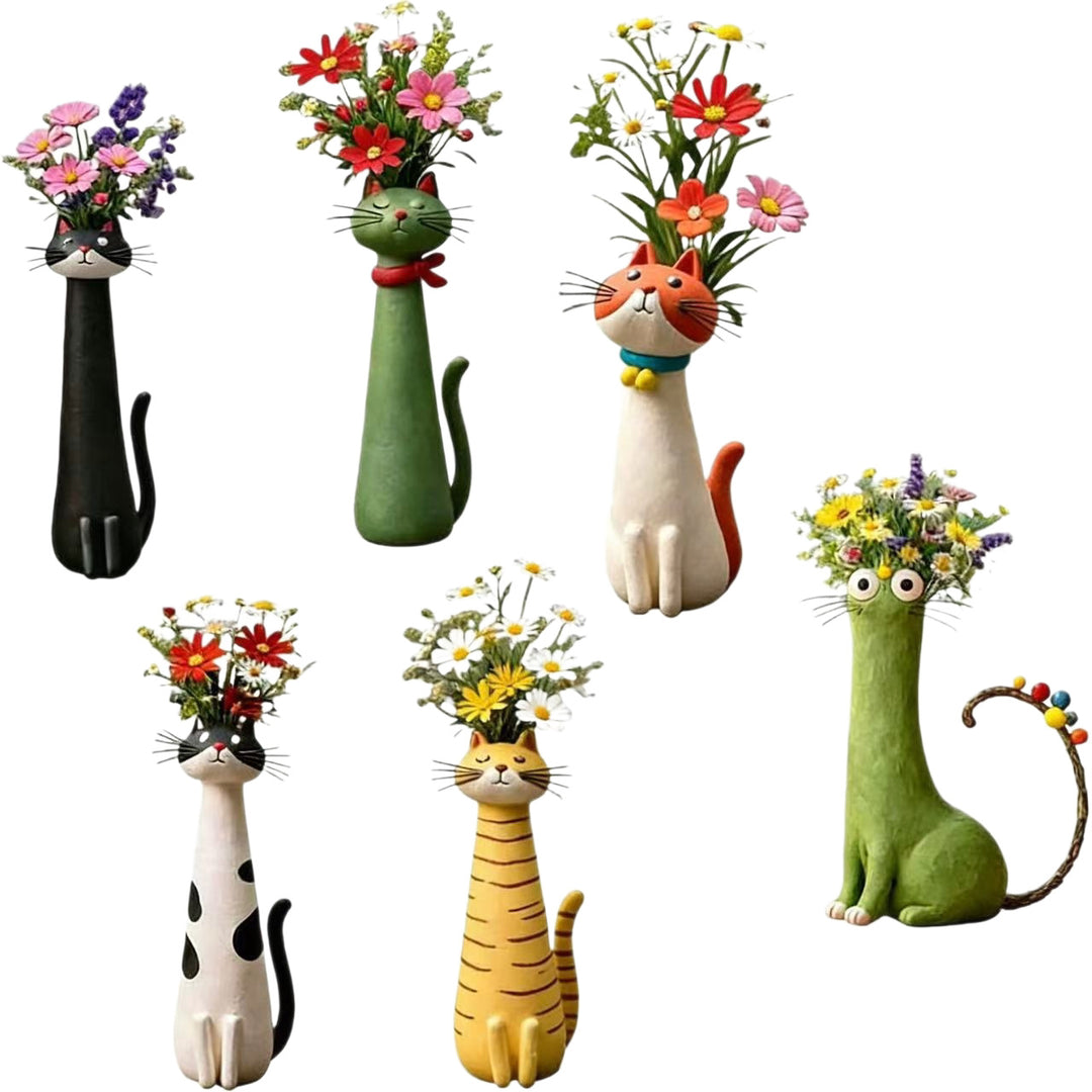 Dekorative Katzenfigur im eleganten Stil Karnz
