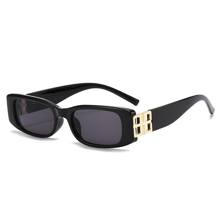 Damen Modische Sonnenbrille mit luxuriösem goldfarbenen Akzent Karnz