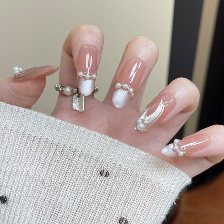 Elegante, perlenschmuck Nagelkunst Karnz