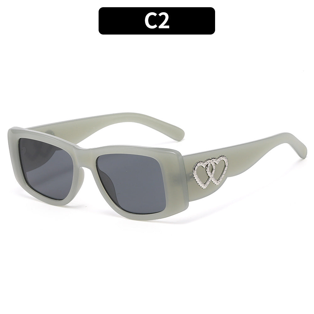 Elegante Statement Viereckige Sonnenbrille