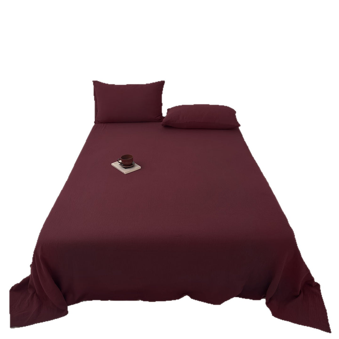 Bettwäsche-Set aus Baumwoll-Gauze mit Überwurf und Kissenbezügen