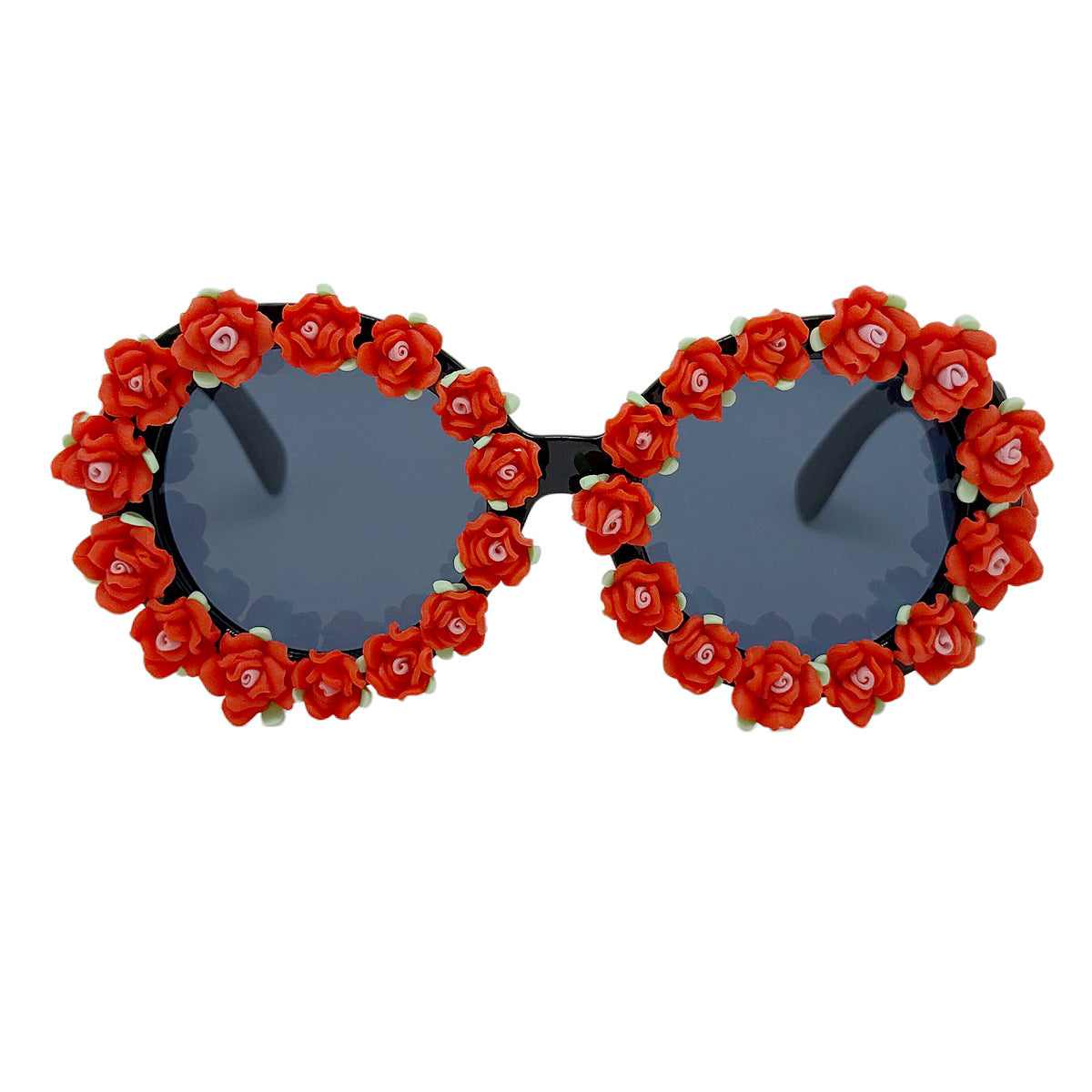 Damen Sonnenbrille mit floralem Design und einzigartigen Rahmenakzenten Karnz