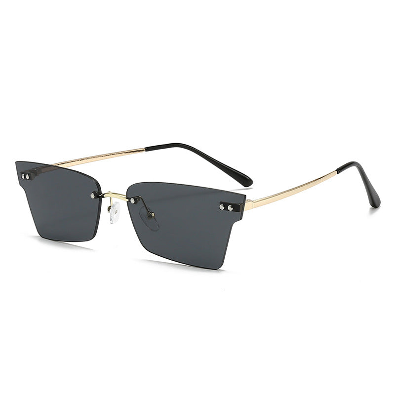 Damen trendige geometrische Sonnenbrille mit ultraleichtem Rahmen Karnz