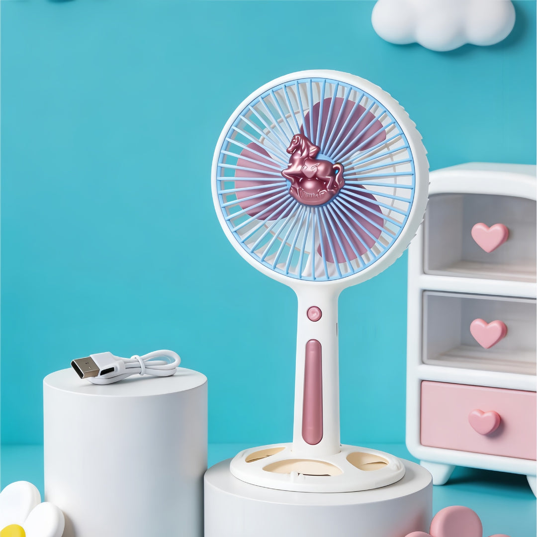 Damen Tragbarer Tischventilator mit kraftvollem Akku und USB-Ladefunktion Karnz