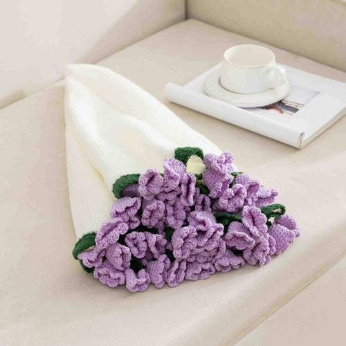 Florale gestrickte Kissen
