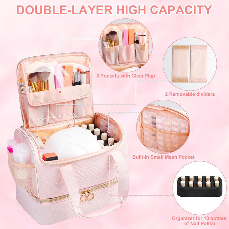 Multifunktionale Kosmetik-Organizer-Tasche mit Abnehmbaren Fächern Karnz
