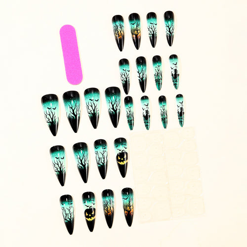 Halloween-inspirierte 3D Stiletto-Nagelverlängerungen Karnz