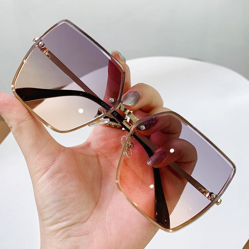 Damen modische quadratische Sonnenbrille mit polarisierenden Gläsern Karnz