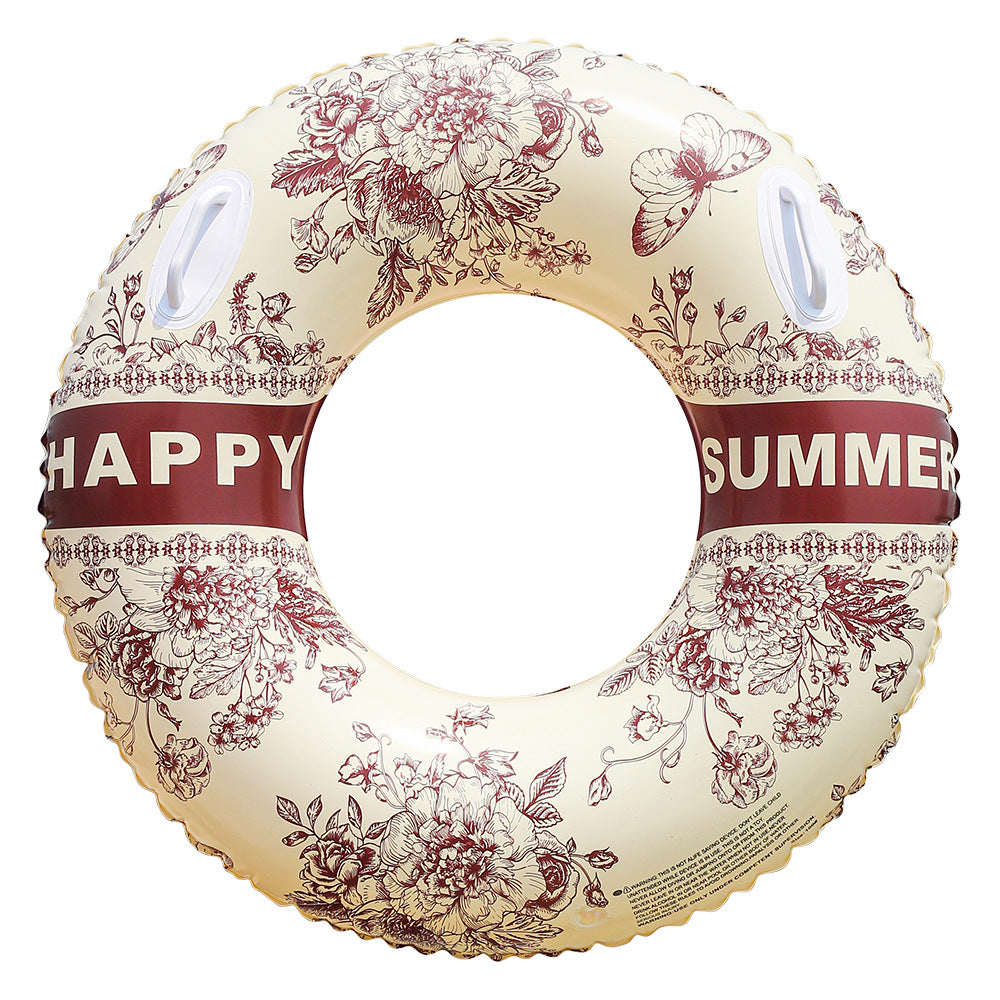 Unisex Eleganter Schwimmring mit floralen Motiven Karnz