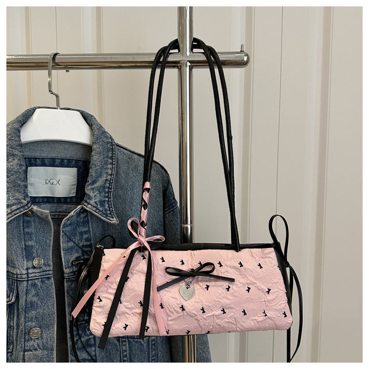 Charmante Schleife Detail Mini Handtasche Karnz