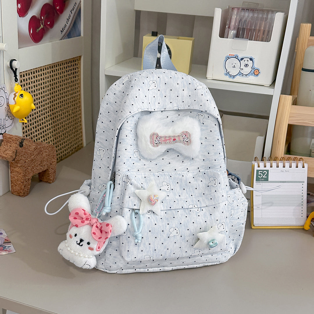 Leichte Polka Dot Freizeit-Rucksack Karnz