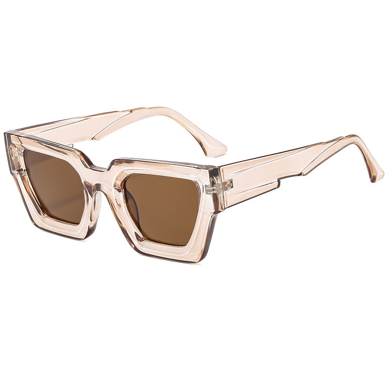 Damen stylische quadratische Sonnenbrille im modernen Design mit veredelt Kunststoffrahmen Karnz
