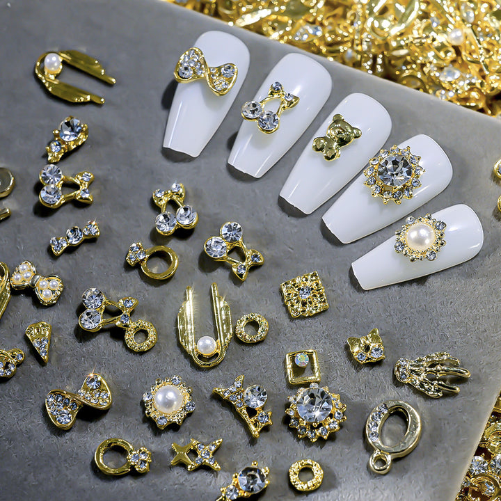 Dekorative Nagelkunst Edelsteine Mix Set