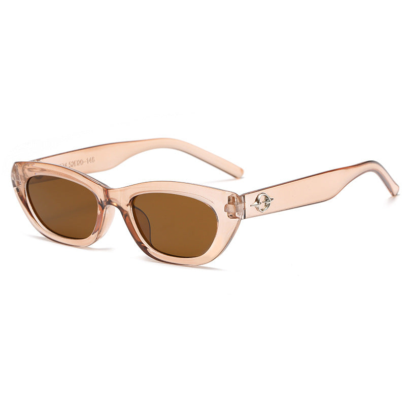 Damen Cat-Eye Sonnenbrille mit elegantem transparentem Rahmen und UV-Schutz Karnz
