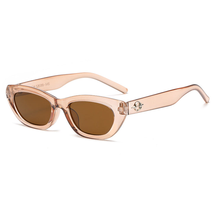 Damen Cat-Eye Sonnenbrille mit elegantem transparentem Rahmen und UV-Schutz Karnz
