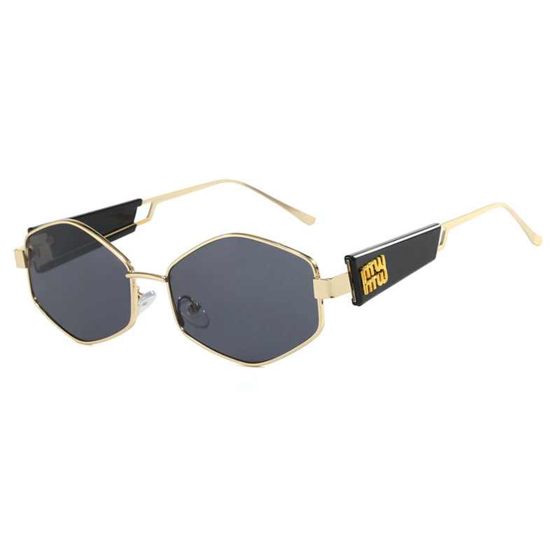 Damen geometrische Sonnenbrille mit modischem Design und UV-Schutz Karnz