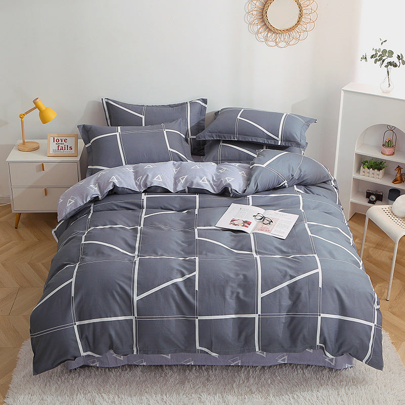 Karierte Muster Bettwäsche Set