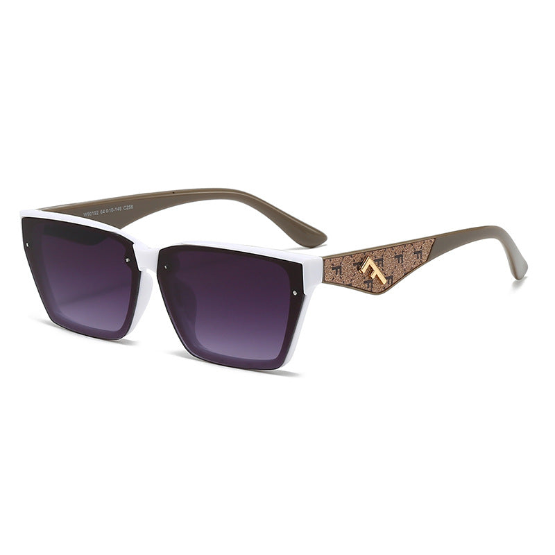 Damen quadratische Sonnenbrille mit edelmattiertem Rahmen und modischen Akzenten Karnz