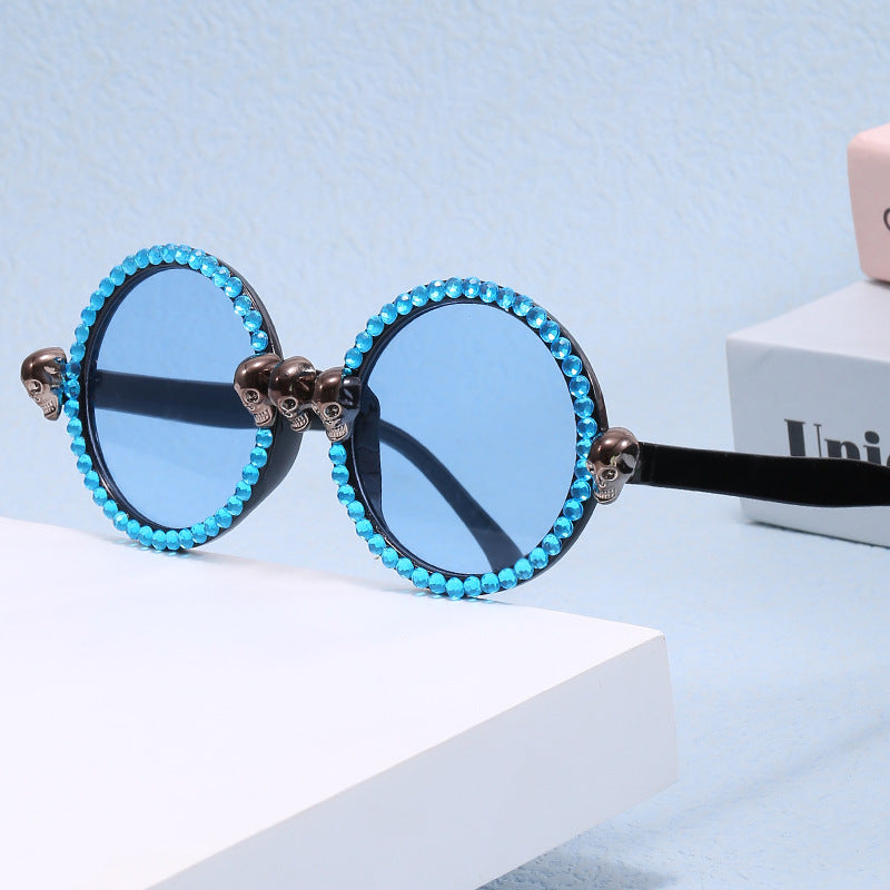 Damen Extravagante runde Sonnenbrille Karnz