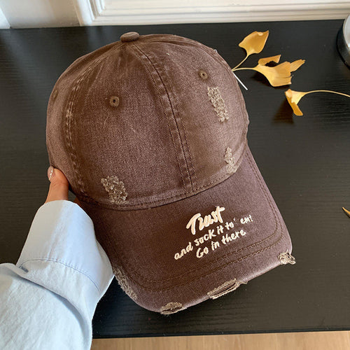 Verwaschene Denim Baseballmütze