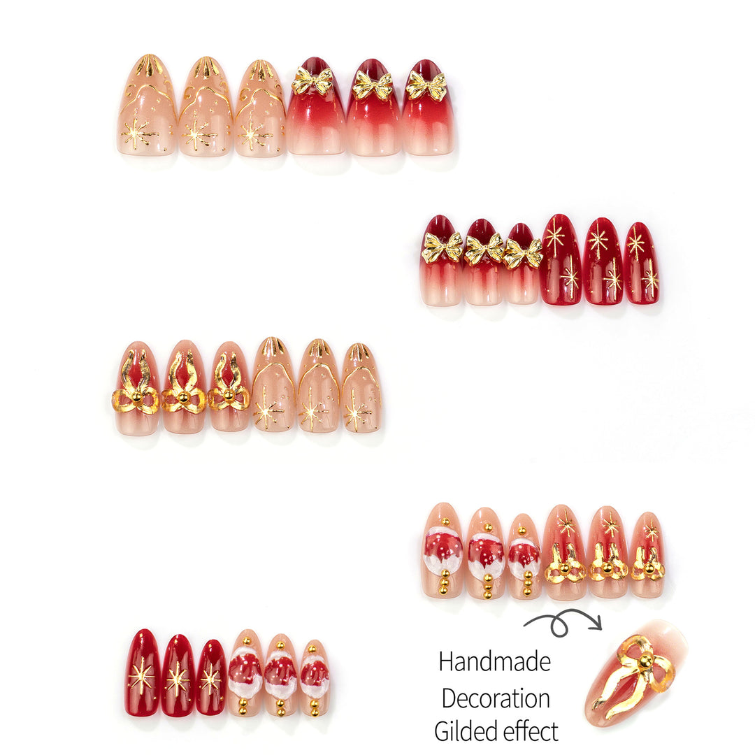 Festliches urlaubs-themed Druck-Nagelkunst-Set