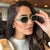 Damen Designer-Sonnenbrille mit funkelndem Kristallrahmen Karnz