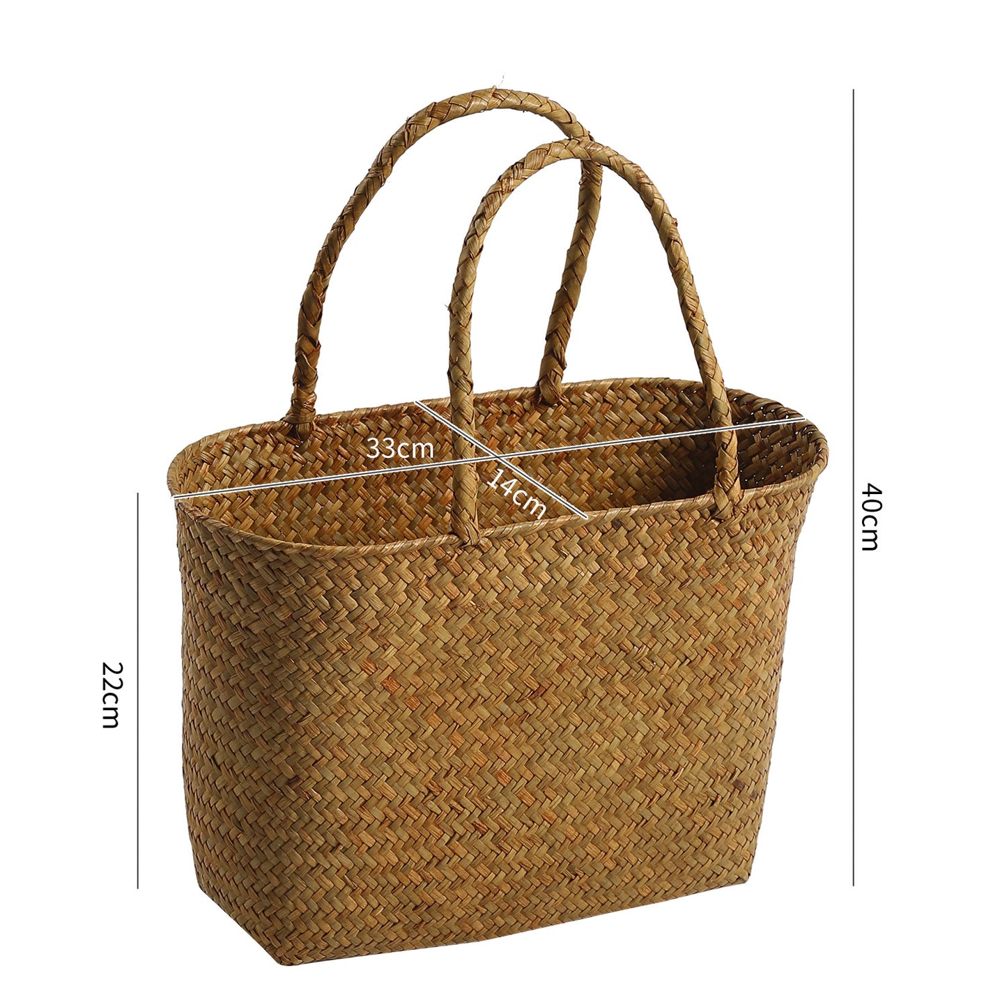 Unisex Einkaufstasche aus geflochtenem Naturmaterial Karnz