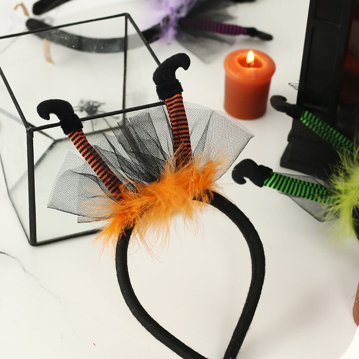 Haarreif mit grünem Halloween-Motiv