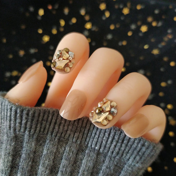 Elegante Französische Spitze Press-On Nagelkunst