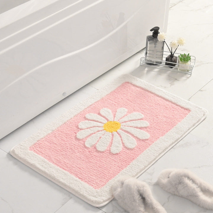 Blumenmuster Badezimmerteppich