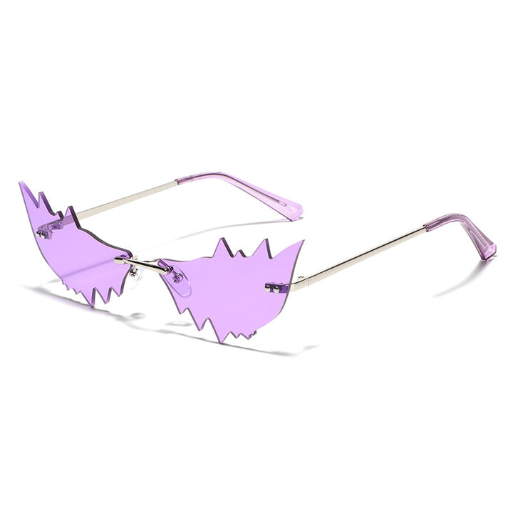 Damen Trendige Katzenaugen-Sonnenbrille mit schützendem UV-Filter und ausgefallenem Rahmen Karnz