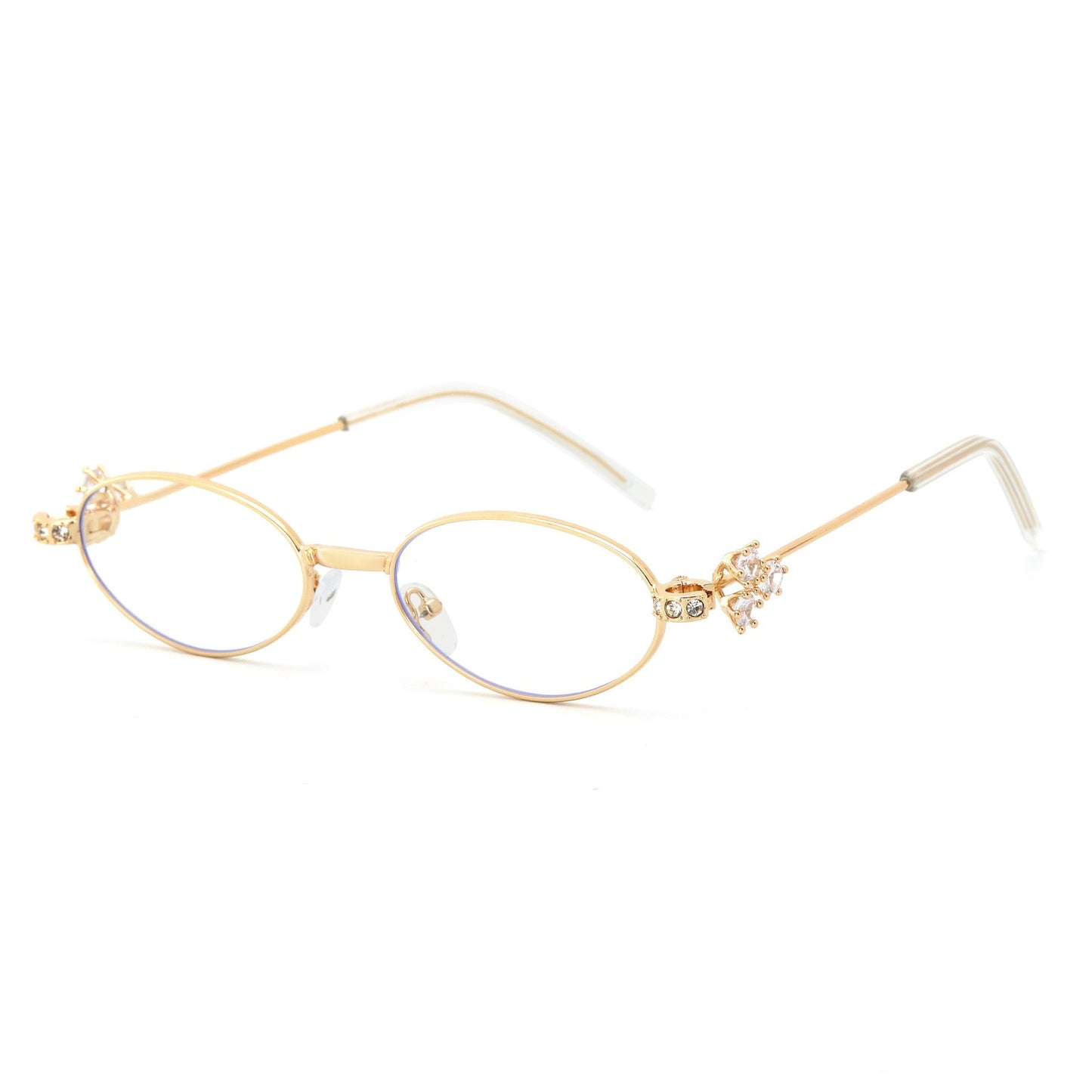Damen Designer Sonnenbrille mit elegantem, verspiegeltem Rahmen und stilvollen Verzierungen Karnz