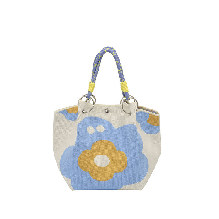 WoFloral Print Texturiertes Handtasche Karnz