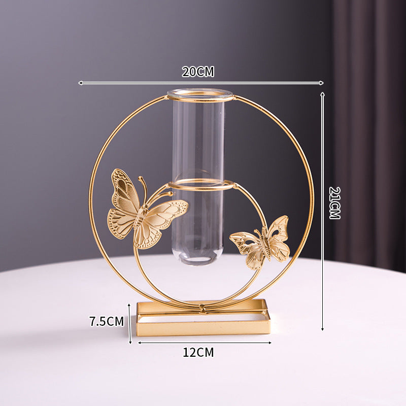 Dekorativer Schmetterling Glas Testrohr Vasenhalter