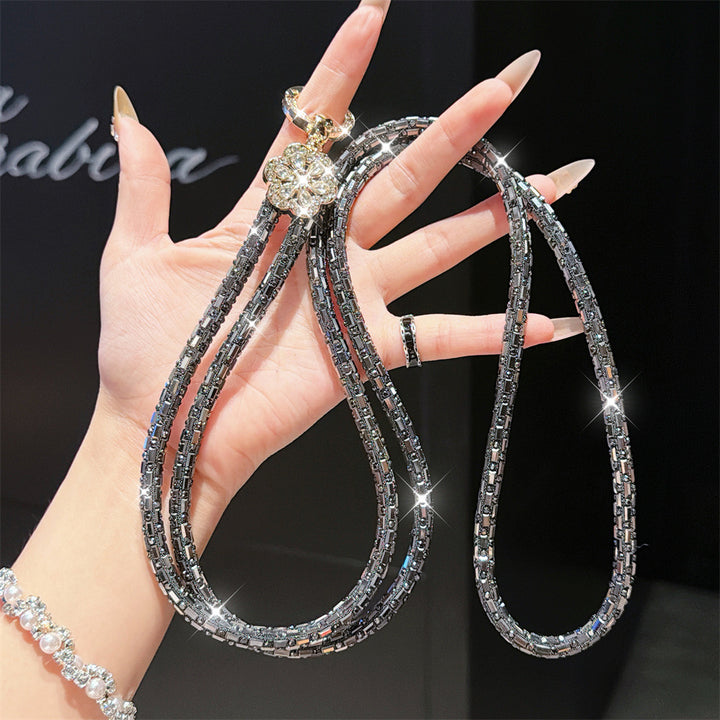 Funkelnde Kristall Charm Brillenband Karnz