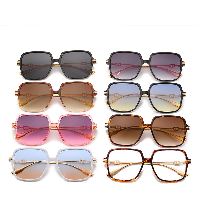 Oversized Chic Quadratrahmen Sonnenbrille Karnz