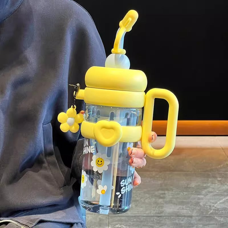 Unisex Trinkflasche mit nachfüllbarem Strohhalm Karnz