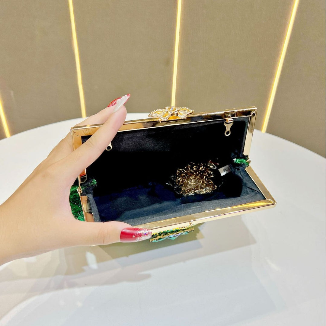Glänzende Strass Abend-Clutch