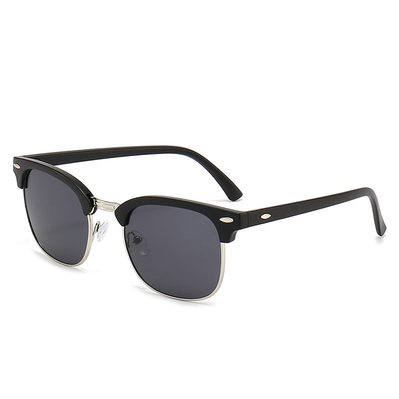 Damen modische Retro-Sonnenbrille mit metallischem Rahmen Karnz