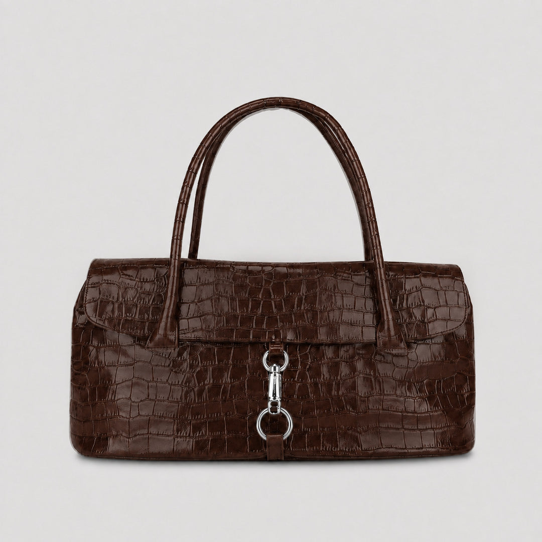 Elegante Krokodilmuster-Handtasche