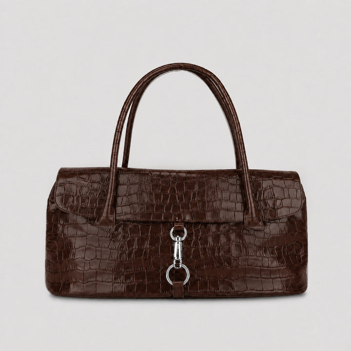 Elegante Krokodilmuster-Handtasche