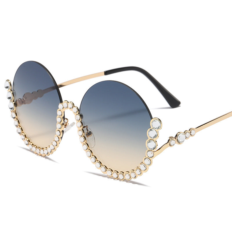 Damen Designer-Sonnenbrille mit glamourösen Kristallakzenten Karnz