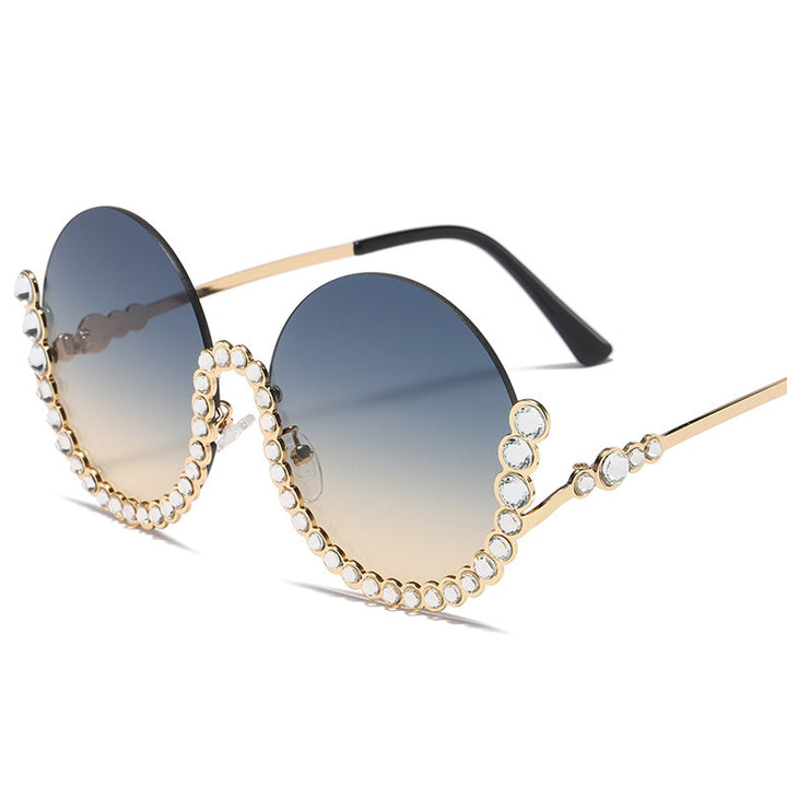 Damen Designer-Sonnenbrille mit glamourösen Kristallakzenten Karnz