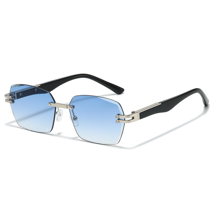 Oversized geometrische Sonnenbrille mit Metallelementen Karnz