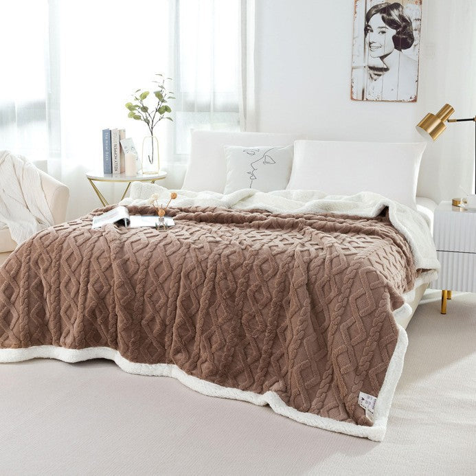 Gemütliche gemusterte Fleece-Decke