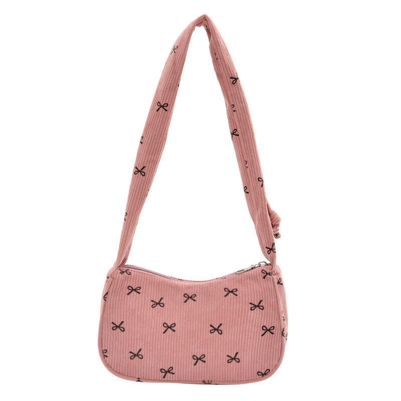 Stylische Mini-Korduroy-Crossbody-Tasche